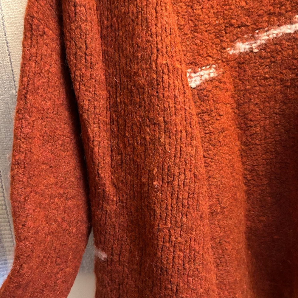 Paloma Wool Burnt Orange Textured Knit Sweater